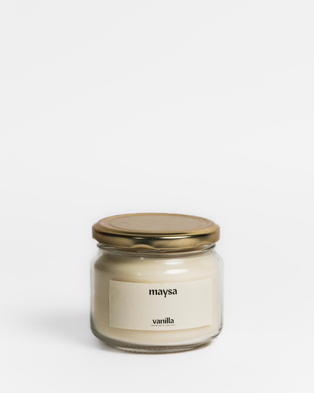 Vanilla Scented Soy Wax Candle – Premium Crystal Jar